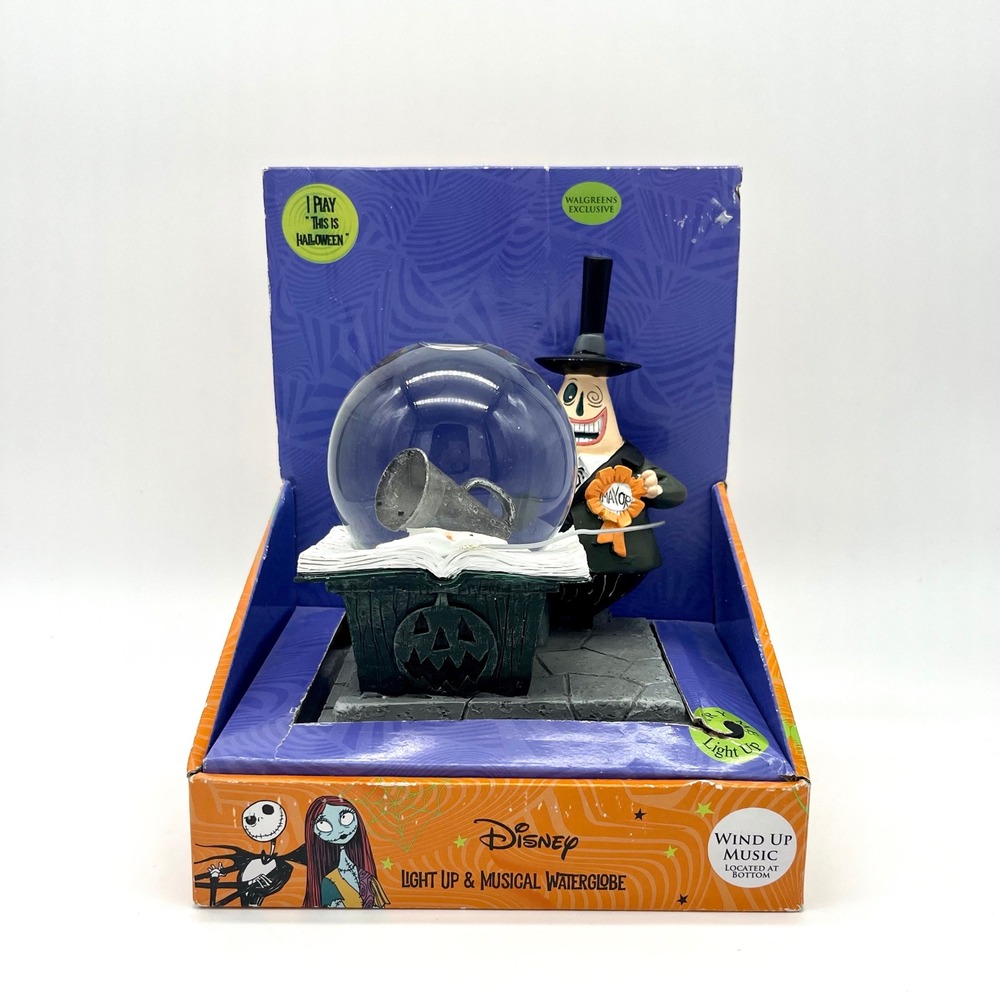 Disney Nightmare Before Christmas Mayor Light Up Musical‎ Water Globe Walgreens